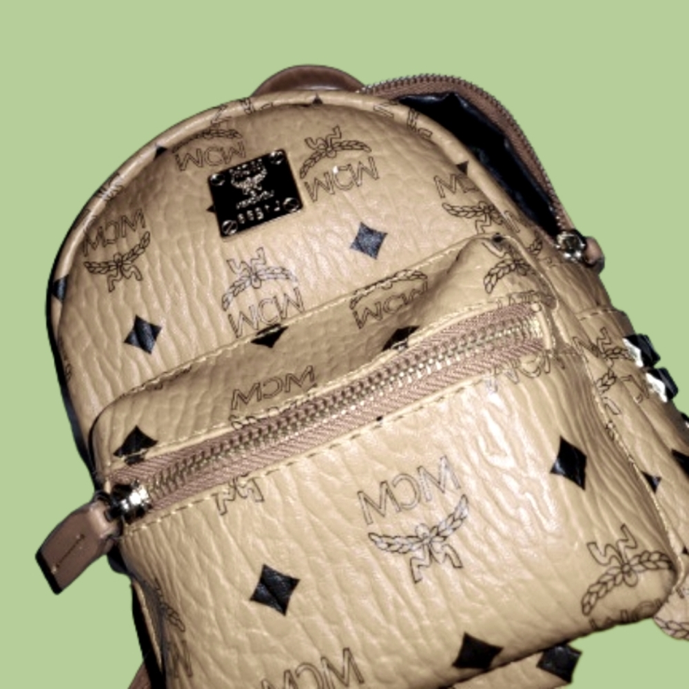 Leather MCM Mini Visetos Crossbody